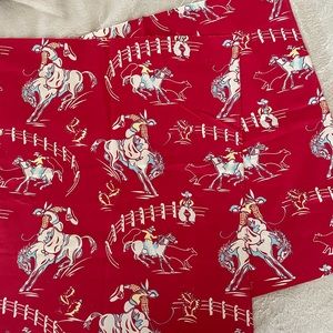 2 pieces of vintage fabric, ready to make into 1 pillow cover
